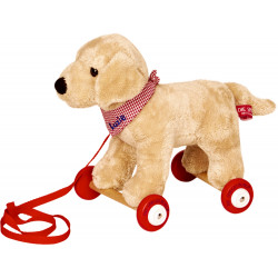 Labrador Luzie auf Holzrollen - Lustige Tierparade