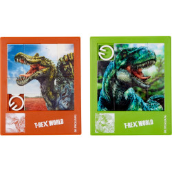 Schiebepuzzle T-Rex World, sort.