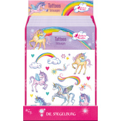 Glitzer-Tattoos Einhorn-Paradies
