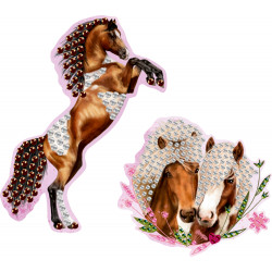 Diamond Painting Sticker - Pferdefreunde