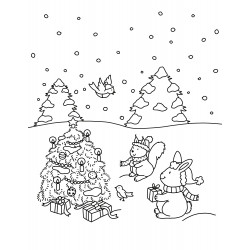Malblock mit Glitzersteinchen - Frohe Weihnachten