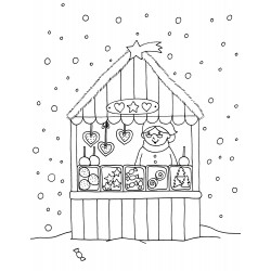 Malblock mit Glitzersteinchen - Frohe Weihnachten