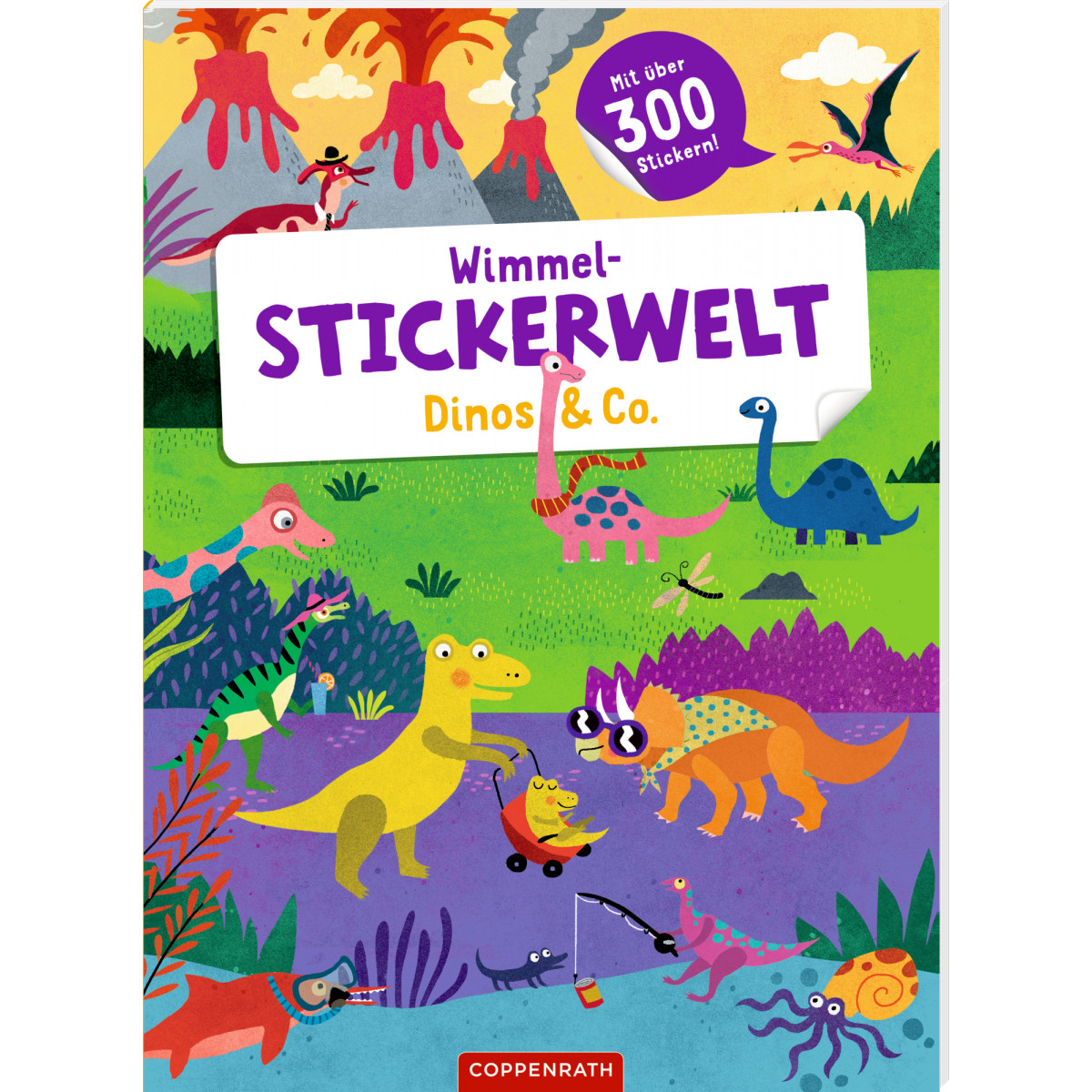 Wimmel-Stickerwelt: Dinos & Co.