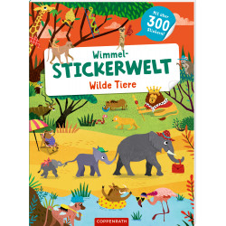 Wimmel-Stickerwelt: Wilde Tiere