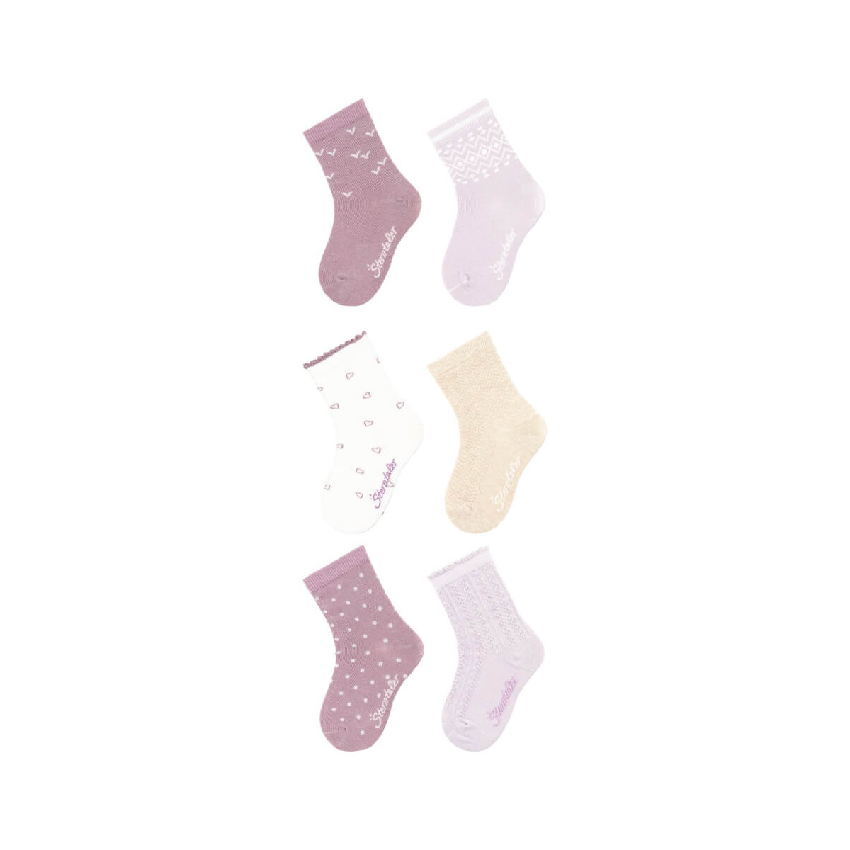 Socken 6er Pack Herzen,