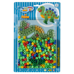 Hama® Bügelperlen Maxi   Blisterset Dino   1 Stiftplatte Dinosaurier, 250 Perle