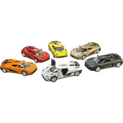 12195Sportwagen Momentum, Licht und Sound, Spritzguss, L 14 cm sortiert (1 Stück)