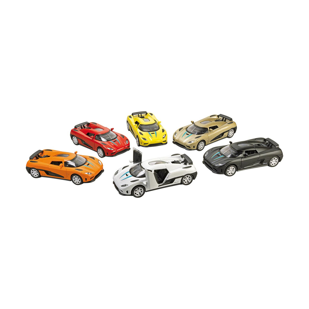 12195Sportwagen Momentum, Licht und Sound, Spritzguss, L 14 cm sortiert (1 Stück)