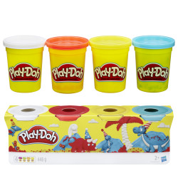 Play Doh 4er Pack Grundfarben blau, gelb, rot und weiß