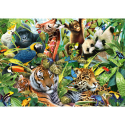 Schmidt Spiele 57385 Kunterbunte Tierwelt, Puzzle 1.500 Teile