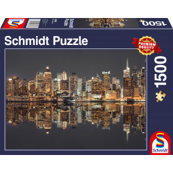 Schmidt Spiele Puzzle New York Skyline bei Nacht 1.500 Teile