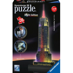 Ravensburger 3D Puzzle Empire State Building bei Nacht 12566   das berühmte Gebäude in New York   le