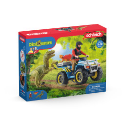 schleich® Dinosaurs 41466 Flucht auf Quad vor Velociraptor