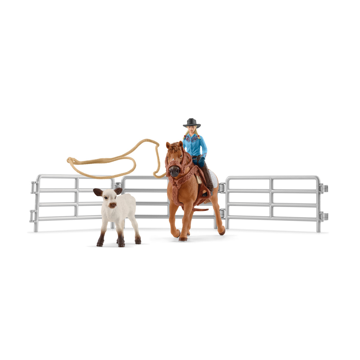 schleich® Farm World 42577 Team Roping mit Cowgirl