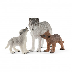 schleich® Wild Life 42472 Wolfsmutter mit Welpen