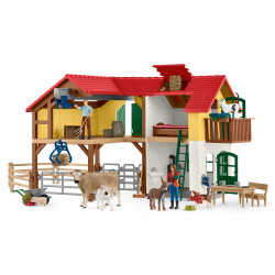 schleich® Farm World 42407 Bauernhaus mit Stall und Tieren