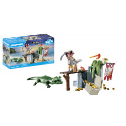 PLAYMOBIL 71473 Pirat mit Alligator