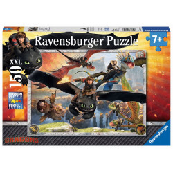 Ravensburger Kinderpuzzle   10015 Drachenzähmen leicht gemacht   Dragons Puzzle für Kinder ab 7 Jahr