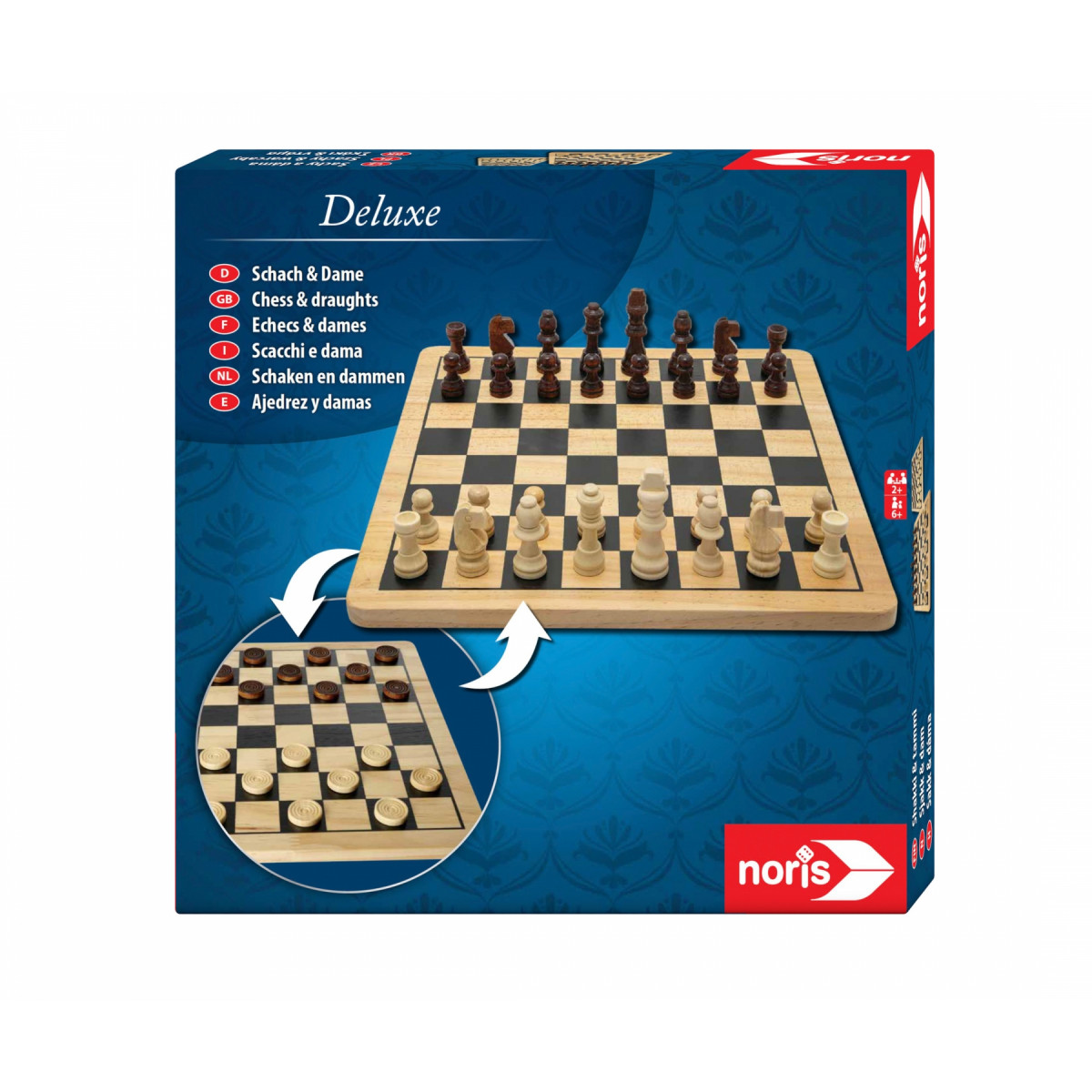 Deluxe Holz Schach & Dame