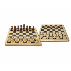 Deluxe Holz Schach & Dame