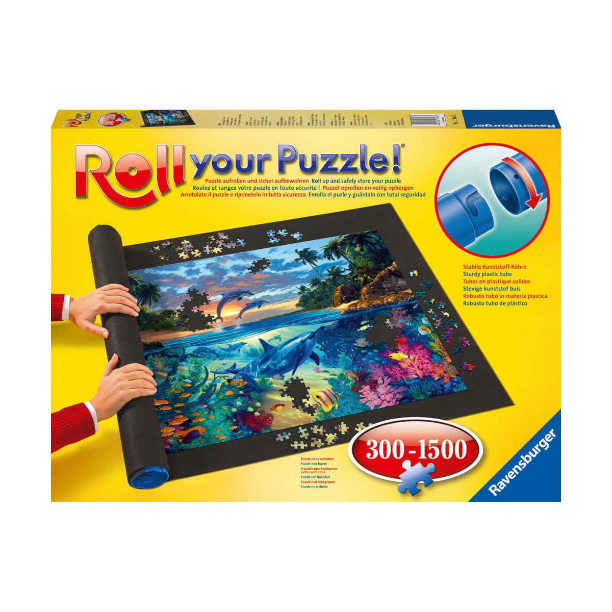 Ravensburger Roll your Puzzle   Puzzlematte für Puzzles mit bis zu 1000 Teilen, Puzzleunterlage zum
