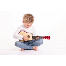 Boogie Bee Holzgitarre mit 6 Saiten, 55 cm