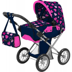 Amia Puppenwagen ''Herz'', mit Tasche
