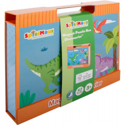 Spielmaus Holz Magnet Puzzle Box ''Dinosaurier'',  61 Teile