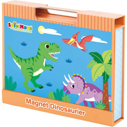 Spielmaus Holz Magnet Puzzle Box ''Dinosaurier'',  61 Teile