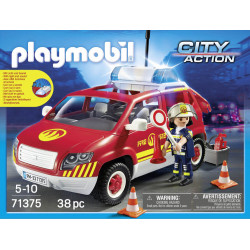 PLAYMOBIL 71375 Brandmeisterfahrzeug mit Licht und Sound