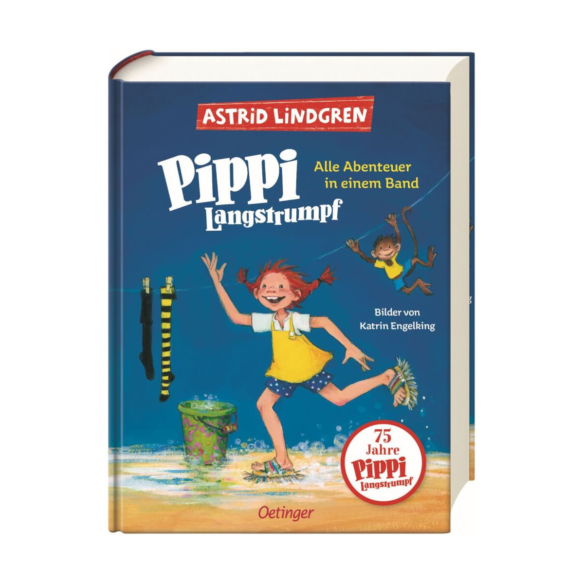 Pippi Langstrumpf. Alle Abenteuer in einem Band. Enthält alle drei Kinderbücher, modern und farbig i