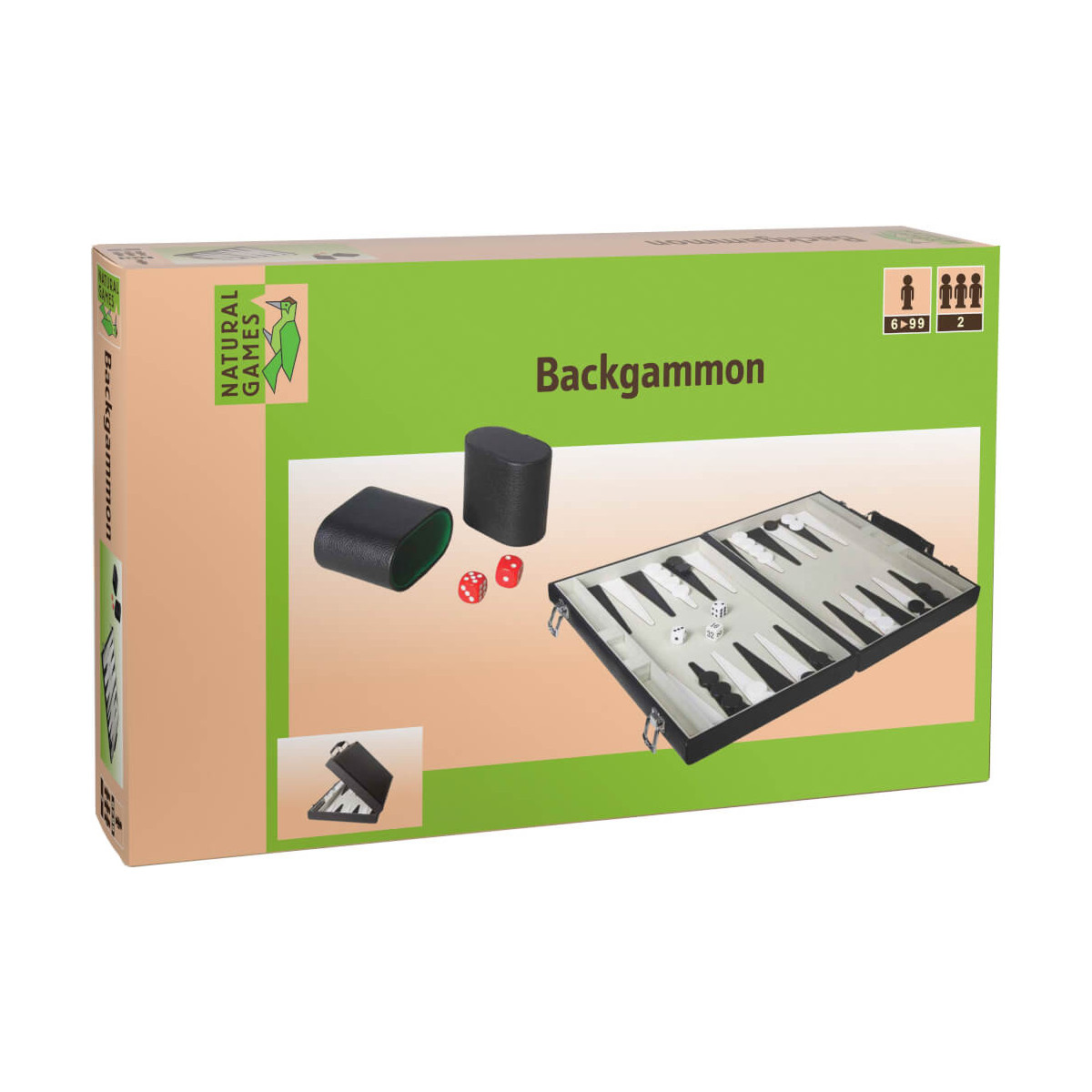 Natural Games Backgammon Kunstleder 47x37 cm