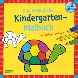 Das neue, dicke Kindergarten Malbuch: Mit farbigen Vorlagen und lustiger Fehlers