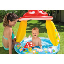 Intex BabyPool ''Mushroom'' mit Sonnenschutz, Wasserbedarf ca 45l, aufblasbarer Boden, 1 3 Jahre, 10