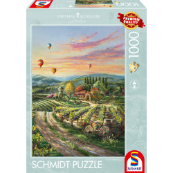 Schmidt Spiele 57366 Peaceful Valley Vineyard, Thomas Kinkade Collection Puzzle 1.000 Teile