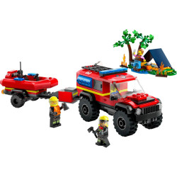 LEGO® City 60412 Feuerwehrgeländewagen mit Rettungsboot