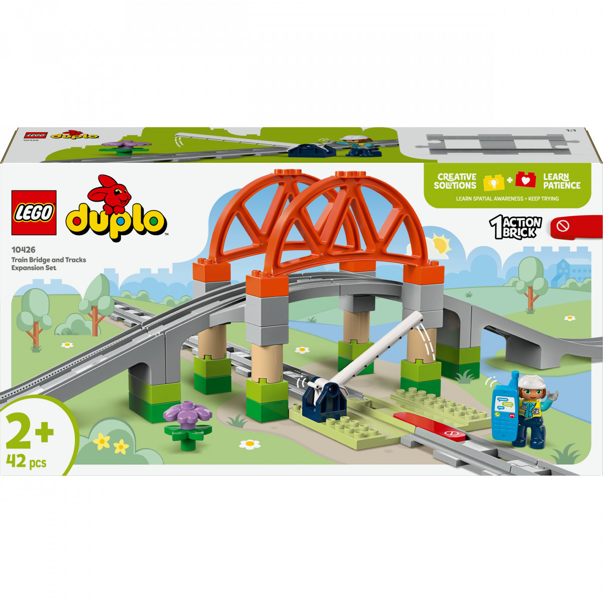 LEGO® DUPLO 10426 Eisenbahnbrücke und Schienen – Erweiterungsset