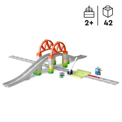 LEGO® DUPLO 10426 Eisenbahnbrücke und Schienen – Erweiterungsset