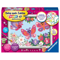 Ravensburger   Malen nach Zahlen 23763   Fröhliche Schmetterlinge   Kinder ab 7 Jahren