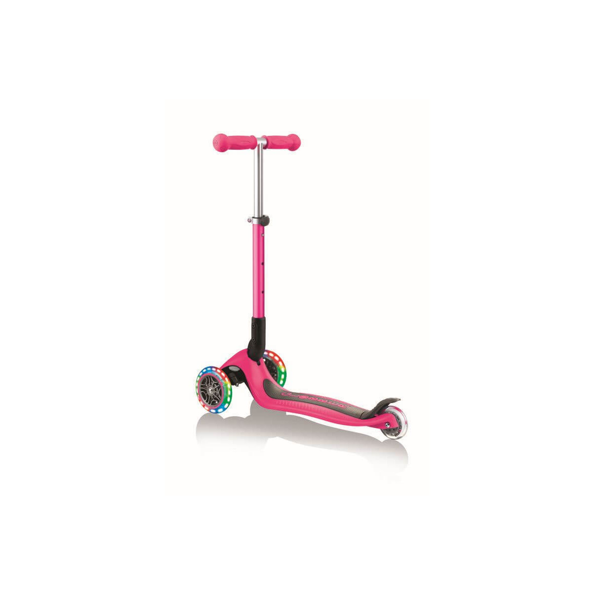 GLOBBER JUNIOR FOLDABLE LIGHTS fuchsia pink, mit Leuchtrollen