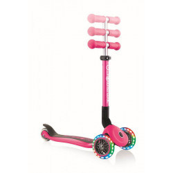 GLOBBER JUNIOR FOLDABLE LIGHTS fuchsia pink, mit Leuchtrollen