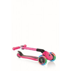 GLOBBER JUNIOR FOLDABLE LIGHTS fuchsia pink, mit Leuchtrollen