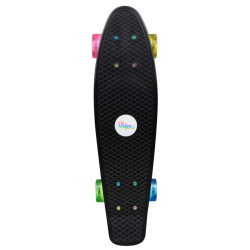 NoRules Skateboard ABEC 5 Fun Neon, mit Leuchtrollen