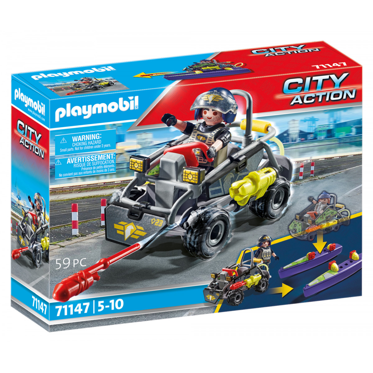 PLAYMOBIL 71147 SWAT Multi Terrain Quad