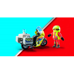 PLAYMOBIL 71205 Notarzt Motorrad mit Blinklicht