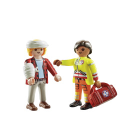 PLAYMOBIL 71506 DuoPack Sanitäterin mit Patient