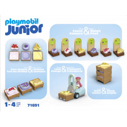 PLAYMOBIL 71691 Junior: Bio Marktstand & Gabelstapler