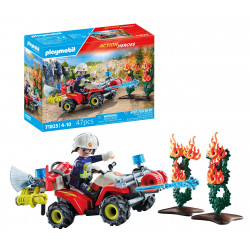 PLAYMOBIL 71825 Feuerwehr Quad löscht Heckenbrand