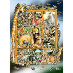 Ravenburger 12000862 Puzzle Tiere im Regal 100 Teile XXL