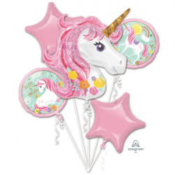 Folienballon Bouquet Einhorn